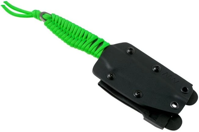 ANV P100 Sleipner, Neon Green Paracord, ANVP100-009, Black Kydex Sheath, Neck Knife 7 ANV P100 Sleipner, Neon Green Paracord, ANVP100-009, Black Kydex Sheath, Neck Knife - Image 5
