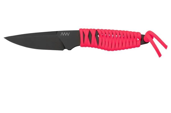 ANV Knives P100 Sleipner Cerakote, Pink Paracord, P100-044, Black Kydex Sheath, Neck Knife 3 ANV Knives P100 Sleipner Cerakote, Pink Paracord, P100-044, Black Kydex Sheath, Neck Knife