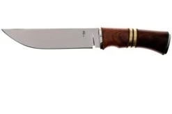 Autine Hunting Knife, Rosewood, Mirror Polish D2, RH Sheath, Hunting Knife