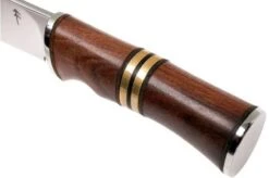 Autine Hunting Knife, Rosewood, Mirror Polish D2, RH Sheath, Hunting Knife -Knifeshop AT HUNTING 05 autine at hunting 05