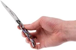 Laguiole En Aubrac 10 Cm Pocket Knife Harlequin Acrylic, L0210ARLI-FSI1 -Knifeshop AUL0210ARLI FSI1 08 laguiole en aubrac aul0210arli fsi1 08