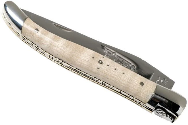 Laguiole En Aubrac 12cm Double Plates, Wavy Maple Hand-filed, L0712EEN1/FSJ1 6 Laguiole En Aubrac 12cm Double Plates, Wavy Maple Hand-filed, L0712EEN1/FSJ1 - Image 4