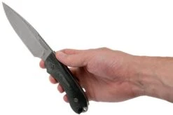 Bradford Guardian 4FE, 3D Black Micarta Guardian 4 M390, Sabre Stonewashed False Edge 4FE-101 -Knifeshop BDK 4FE 101 06 bradford knives