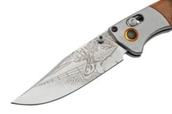 Benchmade Mini Crooked River Whitetail Limited Edition Artist Series 15085-2202, Hunting Pocket Knife, Casey Underwood Design -Knifeshop BE15085 2202 04 benchmade