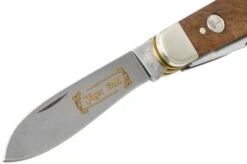 Böker Jagdmesser Quadro Jäger Gold 110646 Hunting Knife With Leather Sheath -Knifeshop BO110646 03 boker