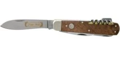Böker Jagdmesser Quadro Jäger Gold 110646 Hunting Knife With Leather Sheath -Knifeshop BO110646 05 boker