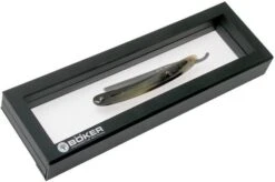 Böker Manufaktur Damascus Horn Straight Razor 140523DAM -Knifeshop BO140523DAM 06 boker