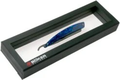 Böker Manufaktur Damascus Paua 140525DAM Straight Razor -Knifeshop BO140525DAM 07 boker