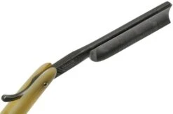 Böker Manufaktur Damascus Horn Straight Razor 140623DAM -Knifeshop BO140623DAM 05 boker