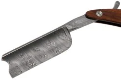 Böker Manufaktur Master Cutter Damascus, Desert Ironwood 140800DAM Straight Razor -Knifeshop BO140800DAM 03 boker