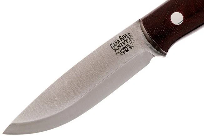 Bark River Ultra-Lite Bushcrafter CPM 3V, Burgundy Canvas Micarta 5 Bark River Ultra-Lite Bushcrafter CPM 3V, Burgundy Canvas Micarta - Image 3