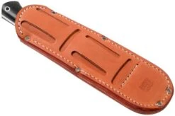 Bark River Bravo 1 LT CPM 3V Rampless, Black Canvas Micarta, Brown Sheath -Knifeshop BRK07 126BRKC RS 07 bark river knives v202107