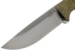 Bark River Bravo 1 Rampless CPM 154, Green Canvas Micarta -Knifeshop BRK07 171GNC RS 03 bark river
