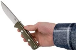 Bark River Bravo 1 Rampless CPM 154, Green Canvas Micarta -Knifeshop BRK07 171GNC RS 06 bark river