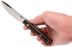 Bark River Mini Kalahari A2, Macassar Ebony, Brown Sheath -Knifeshop BRK12 012MAK 06 bark river brk12 012mak 06