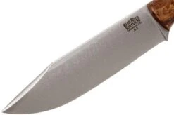 Bark River Sahara Hunter A2, Chechen Burl, Brown Sheath -Knifeshop BRK12 115CBRK1 03 bark river brk12 115cbrk1 03