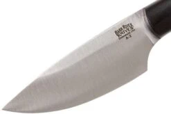 Bark River Kalahari Bushman A2, Black Canvas Micarta, Brown Sheath -Knifeshop BRK12 116BRKC 03 bark river brk12 116brkc 03