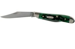 Case Peanut Pocket Worn Bermuda Green Bone, Peach Seed Jig, 09726, 6220 SS Pocket Knife -Knifeshop CE09726 03 case