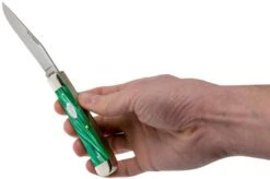 Case Trapper SparXX Green Pearl Kirinite Smooth, 27370, 10254 SS Pocket Knife -Knifeshop CE27370 05 case