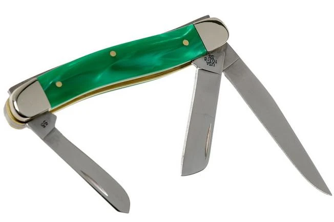 Case Medium Stockman SparXX Green Pearl Kirinite Smooth, 27373, 10318 SS Pocket Knife 4 Case Medium Stockman SparXX Green Pearl Kirinite Smooth, 27373, 10318 SS Pocket Knife - Image 2