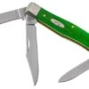 Case Medium Stockman Brilliant Green Bone, Smooth, 52821, 63032 SS Pocket Knife -Knifeshop CE52821 01 case