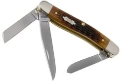 Case Medium Stockman Antique Bone, Rogers Corn Cob Jig, 52834, 6318 SS Pocket Knife