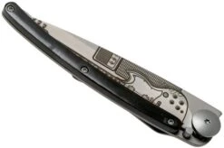 Deejo Tattoo 37g, Ebony, Rock’n’Roll 1CB000061 Pocket Knife -Knifeshop DJ1CB000061 04 deejo