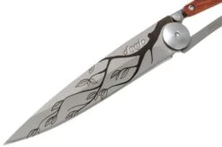 Deejo Tattoo 37g, Rosewood, Tree 1CB022-R Pocket Knife -Knifeshop DJ1CB022 R 03 deejo