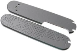 Daily Customs 91.2+ Labyrinth Pattern, Titanium P10009000 Victorinox Scales