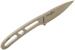 ESEE Candiru Desert Tan CAN-DT Neck Knife With Black Sheath + Belt Clip -Knifeshop EE CAN DT 04 esee knives v201901