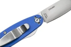 ESEE Churp EE-CH-06 D2, Blue Micarta Pocket Knife -Knifeshop EE CH 06 06 esee