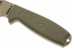 ESEE Model 4 Desert Tan 4P-KO-DT Survival Knife Without Sheath -Knifeshop EE ESEE 4P KO DT 03 esee knives model 4 ee esee 4p ko dt d3