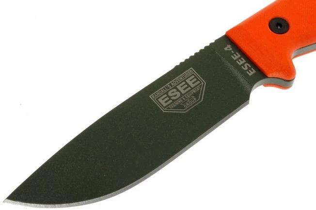 ESEE Model 4 OD Blade, Orange Handle 4P-KO-OD Survival Knife Without Sheath 4 ESEE Model 4 OD Blade, Orange Handle 4P-KO-OD Survival Knife Without Sheath - Image 2