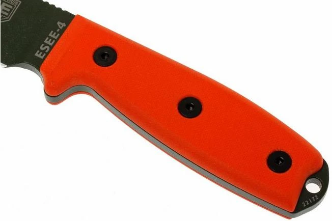 ESEE Model 4 OD Blade, Orange Handle 4P-KO-OD Survival Knife Without Sheath 5 ESEE Model 4 OD Blade, Orange Handle 4P-KO-OD Survival Knife Without Sheath - Image 3