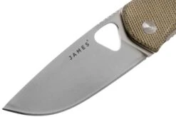 The James Brand Folsom KN102127-00 Od Green Micarta + Satin Pocket Knife -Knifeshop JAKN112127 00 03 the james brand