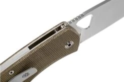 The James Brand Folsom KN102127-00 Od Green Micarta + Satin Pocket Knife -Knifeshop JAKN112127 00 06 the james brand