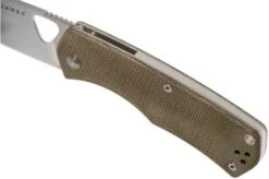 The James Brand Folsom KN102127-00 Od Green Micarta + Satin Pocket Knife -Knifeshop JAKN112127 00 07 the james brand