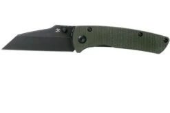 Kansept Main Street T1015A2 Black, Green Micarta Pocket Knife, Dirk Pinkerton Design
