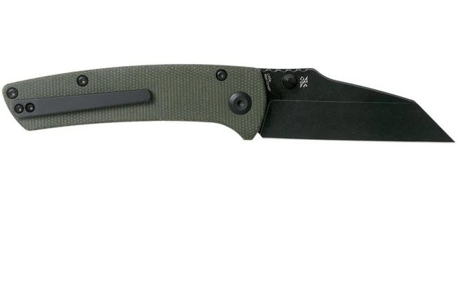 Kansept Main Street T1015A2 Black, Green Micarta Pocket Knife, Dirk Pinkerton Design 4 Kansept Main Street T1015A2 Black, Green Micarta Pocket Knife, Dirk Pinkerton Design - Image 2