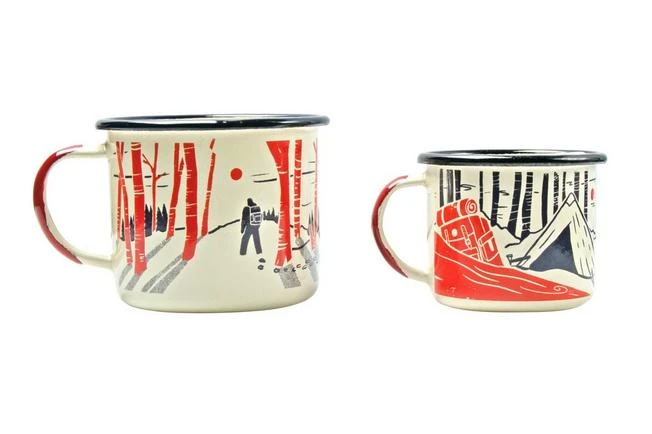 Knivesandtools Enamel Set E-SET-02, Mugs 8 Cm & 10 Cm, Enamel Mugs 4 Knivesandtools Enamel Set E-SET-02, Mugs 8 Cm & 10 Cm, Enamel Mugs - Image 2