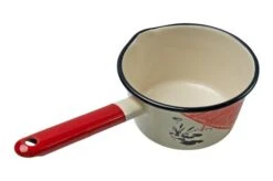 Knivesandtools Enamel Saucepan E-SP14-01, 14 Cm, Enamel Sauce Pan -Knifeshop KT E SP14 01 03 kato