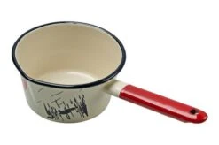 Knivesandtools Enamel Saucepan E-SP14-01, 14 Cm, Enamel Sauce Pan -Knifeshop KT E SP14 01 04 kato