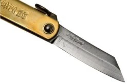 Higonokami Pocket Knife 5 Cm HIGO75BS, SK-carbon Steel, Brass -Knifeshop KT HIGO75BS 03 higonokami