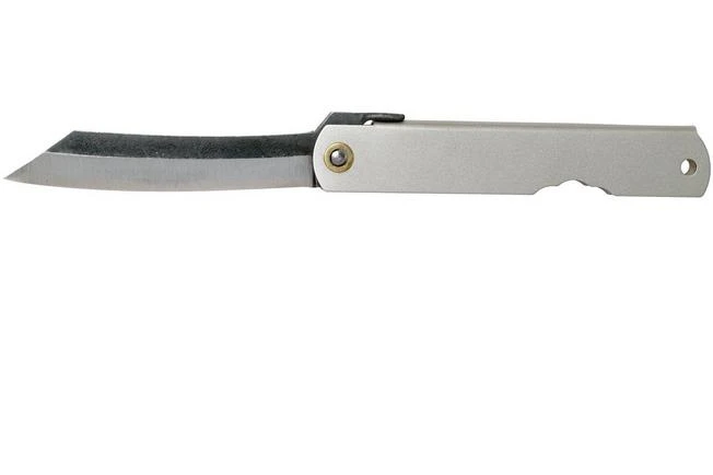 Higonokami Pocket Knife 7.3 Cm HIGOC10B, Blue Paper Steel, Silver Matte Steel 3 Higonokami Pocket Knife 7.3 Cm HIGOC10B, Blue Paper Steel, Silver Matte Steel