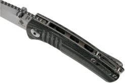 Kizer Vanguard Shard V2531N2 Black Micarta Pocket Knife, Dirk Pinkerton Design -Knifeshop KZV2531N2 07 kizer