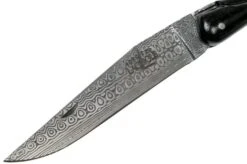 Forge De Laguiole 12 Cm 1012FEBSAT-L12 Ebony Wood-Damasteel Laguiole Knife -Knifeshop LA1012FEBSAT L12 03 forge de laguiole