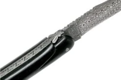 Forge De Laguiole 12 Cm 1012FEBSAT-L12 Ebony Wood-Damasteel Laguiole Knife -Knifeshop LA1012FEBSAT L12 05 forge de laguiole