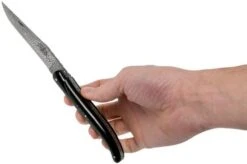 Forge De Laguiole 12 Cm 1012FEBSAT-L12 Ebony Wood-Damasteel Laguiole Knife -Knifeshop LA1012FEBSAT L12 07 forge de laguiole