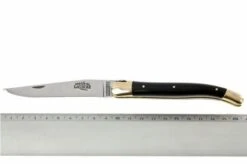 Forge De Laguiole Pocket Knife, Black Horn, 1211BN -Knifeshop LA1211BN 05 forge de laguiole vouwmes la1211bn d5 1