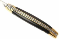 Forge De Laguiole - Natural Wood Folder, 3 Inch, Ebony -Knifeshop LA129EB 04 forge de laguiole vouwmes la129eb d4